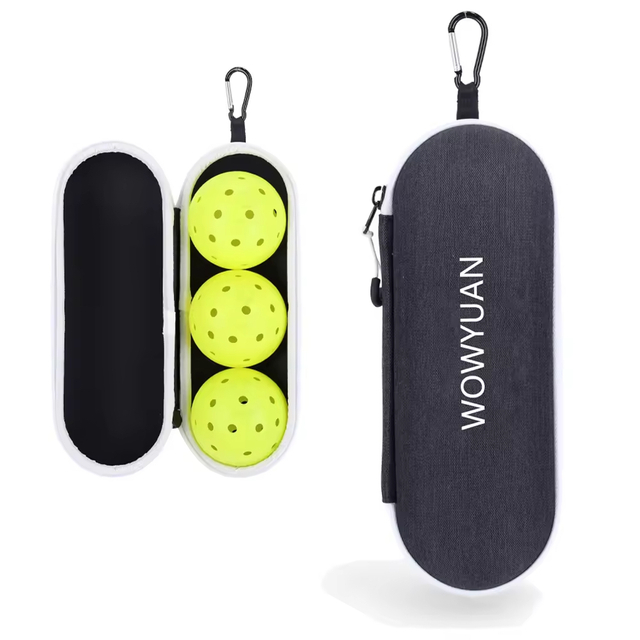 Custom Portable Pickleball Pouch Gear Organizer Hard Shell EVA Pickleball Case Box Storage Easy-Carry Handle Hook