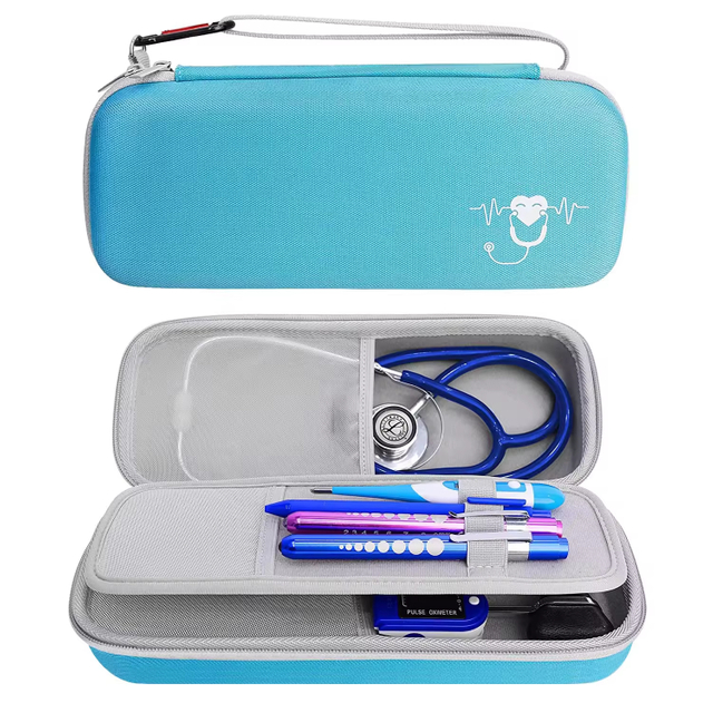 Professional Custom Portable Zipper EVA Hard Shell Travel Case with 3M Stethoscope Waterproof Feature for Doctors and Students
