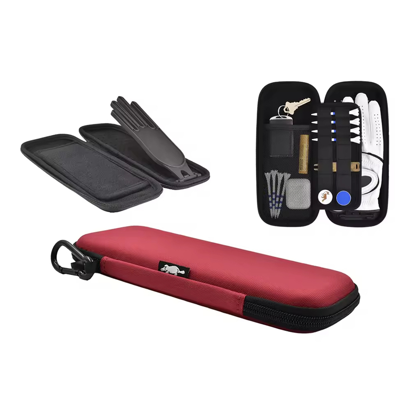 Fashion Eva Case Customized Logo Fully Protective Eva Golf Glove Case Zipper Storage Hard Eva Golf Case Accessories Pouch