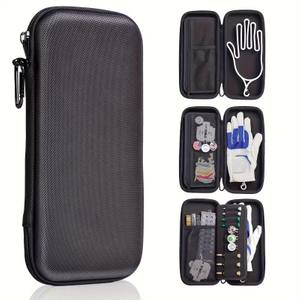 Custom Logo Hard EVA Golf Caddie Case Waterproof Storage Bag with Protective Zipper Pouch for Tees Markers & Accessories OEM/ODM