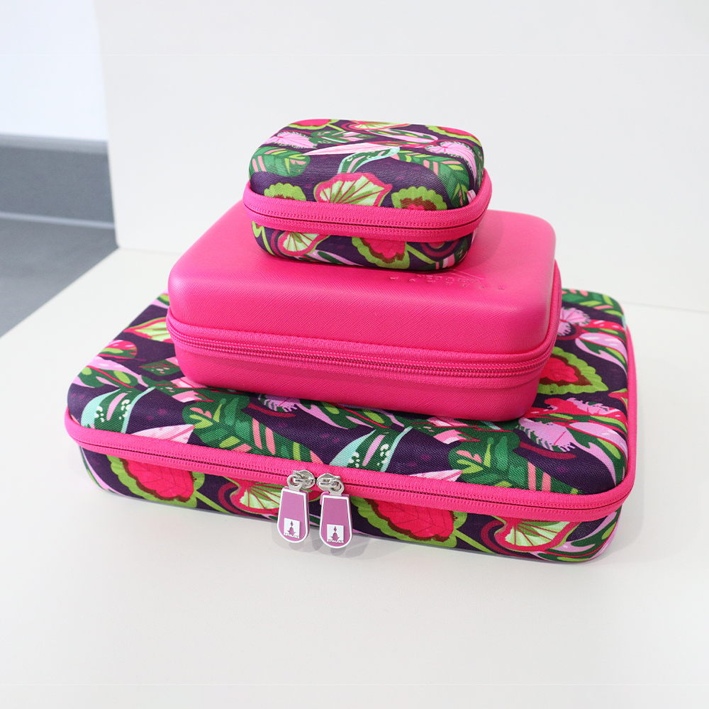 ODM Custom Large Shockproof Waterproof EVA Zipper Case Medical Essential Oil Eva Storage Box Oxford Eva Travel Case for Women