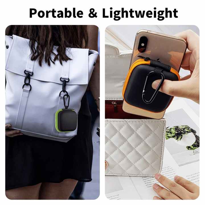 Custom Logo Square EVA Earphone Storage Box with Cable Case Protective Mini EVA Wire Carrying Case for Travel